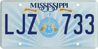 MS license plate LJZ733