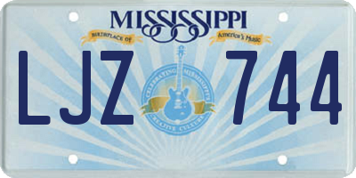 MS license plate LJZ744