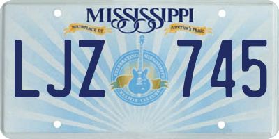 MS license plate LJZ745