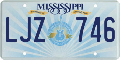MS license plate LJZ746