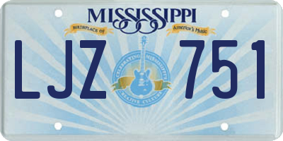 MS license plate LJZ751