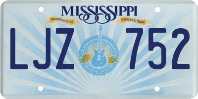 MS license plate LJZ752