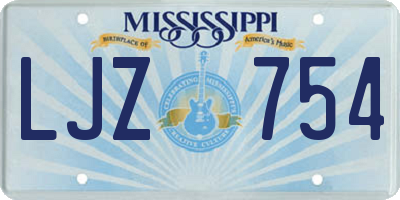 MS license plate LJZ754