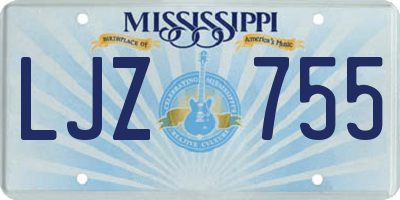 MS license plate LJZ755