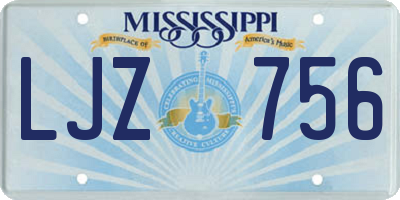 MS license plate LJZ756