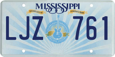 MS license plate LJZ761