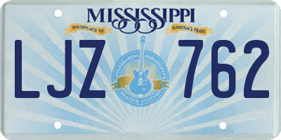 MS license plate LJZ762