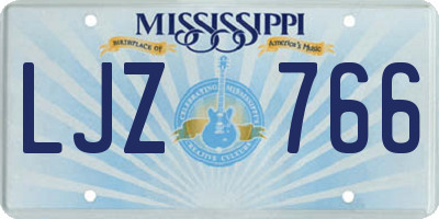 MS license plate LJZ766