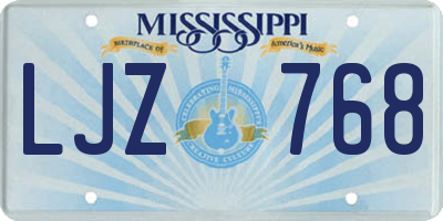 MS license plate LJZ768