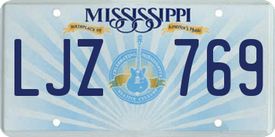 MS license plate LJZ769