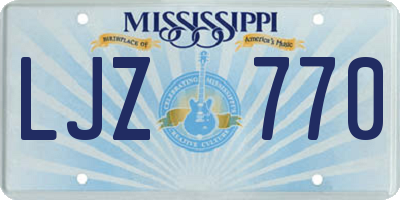MS license plate LJZ770