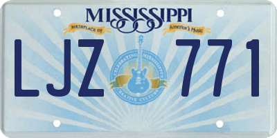 MS license plate LJZ771