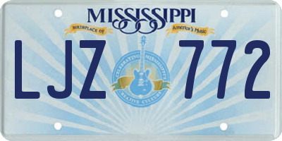 MS license plate LJZ772