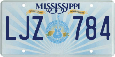 MS license plate LJZ784