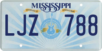 MS license plate LJZ788