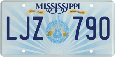 MS license plate LJZ790