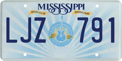 MS license plate LJZ791