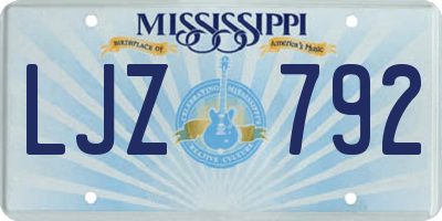 MS license plate LJZ792