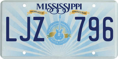 MS license plate LJZ796