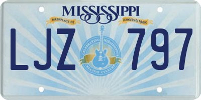 MS license plate LJZ797