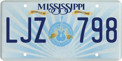 MS license plate LJZ798