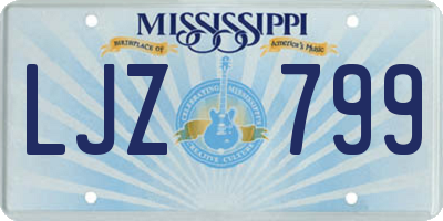 MS license plate LJZ799