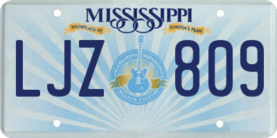 MS license plate LJZ809