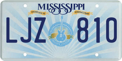 MS license plate LJZ810