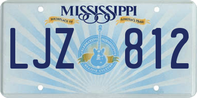 MS license plate LJZ812