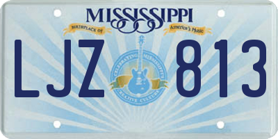 MS license plate LJZ813