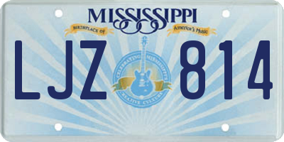MS license plate LJZ814