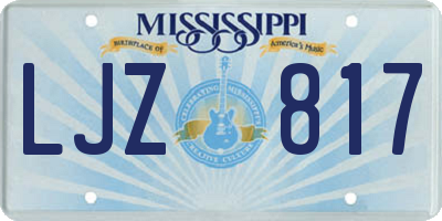 MS license plate LJZ817