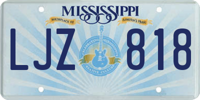 MS license plate LJZ818