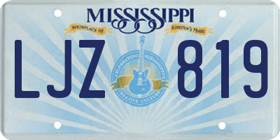 MS license plate LJZ819