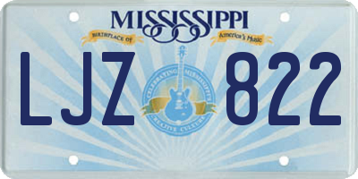 MS license plate LJZ822