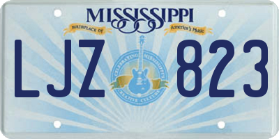 MS license plate LJZ823