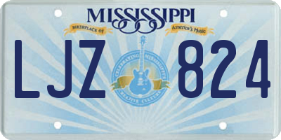 MS license plate LJZ824