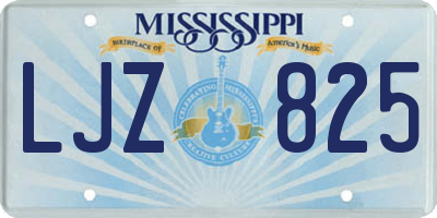 MS license plate LJZ825