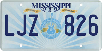 MS license plate LJZ826