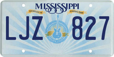 MS license plate LJZ827