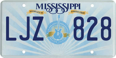 MS license plate LJZ828