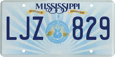 MS license plate LJZ829