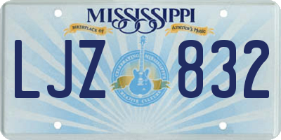 MS license plate LJZ832