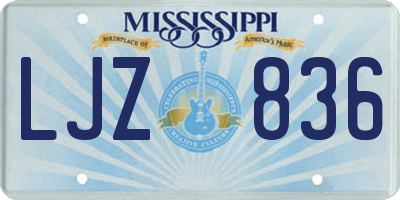 MS license plate LJZ836