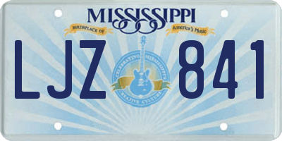 MS license plate LJZ841