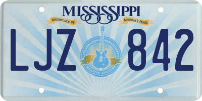 MS license plate LJZ842