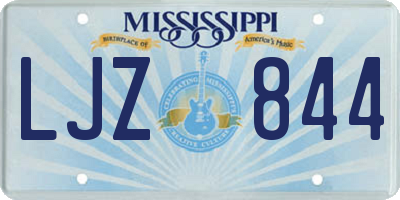 MS license plate LJZ844