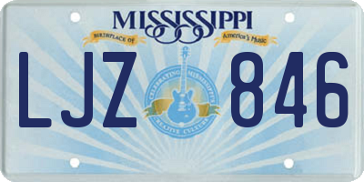 MS license plate LJZ846