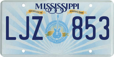 MS license plate LJZ853