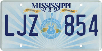 MS license plate LJZ854